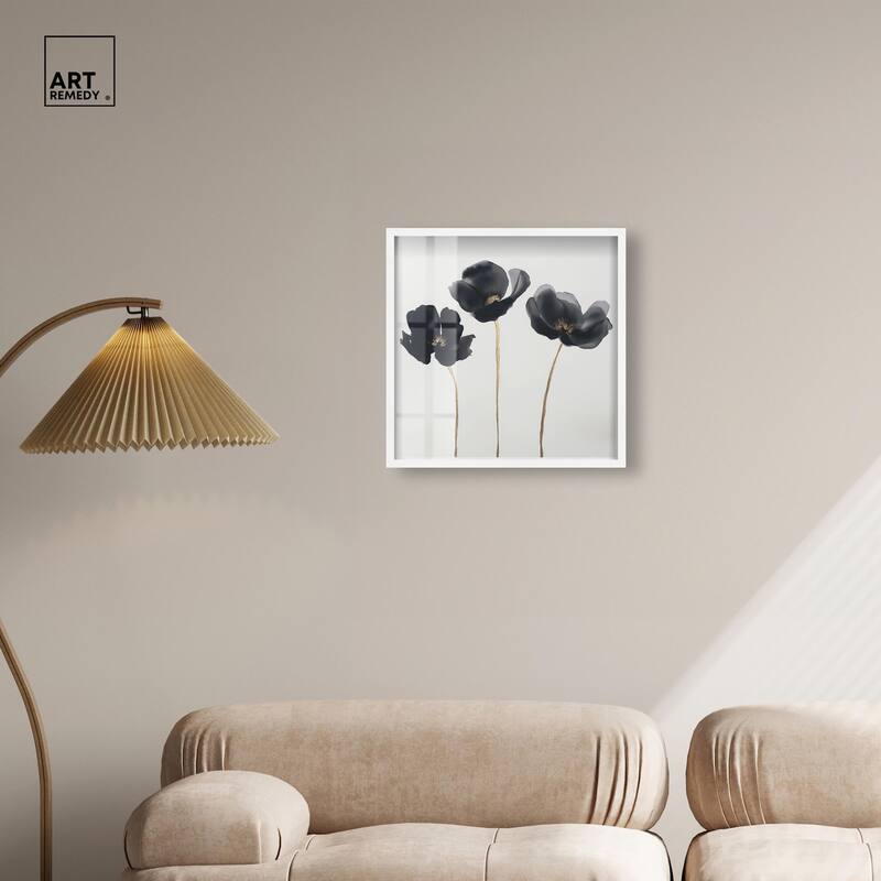 Nocturnal Flowers II Shadowbox by Art Remedy