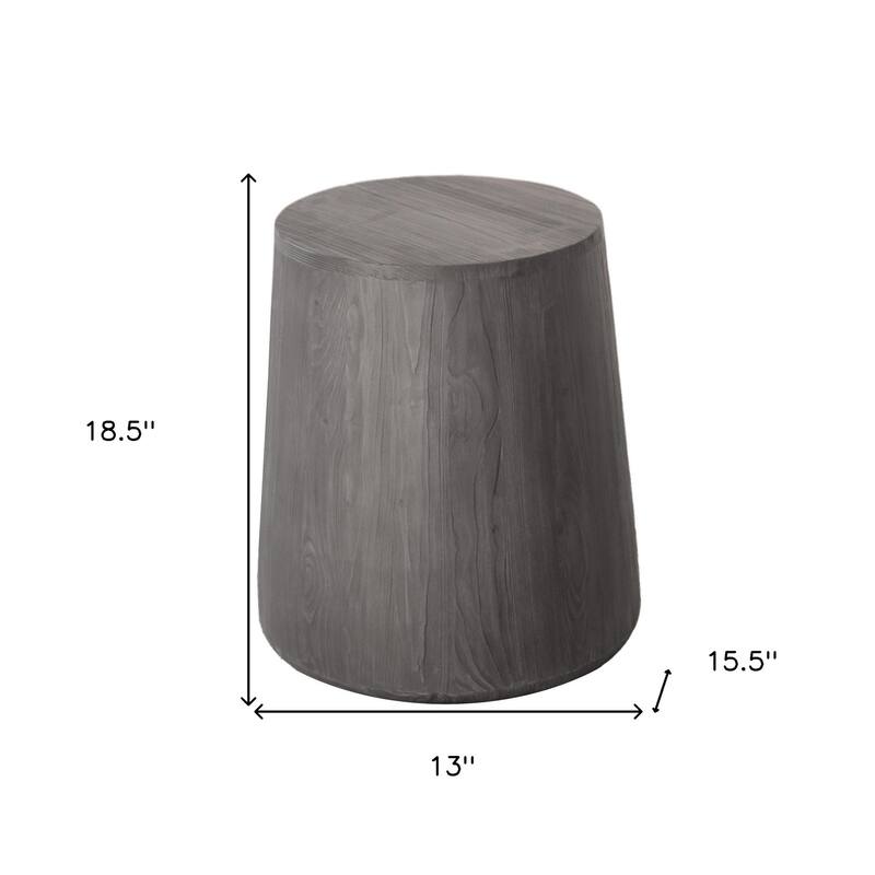 HomeRoots 18" Ebony Solid Wood Round End Table - 20