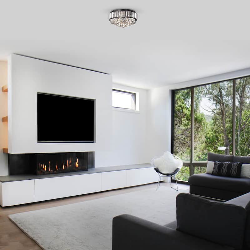 Aralia 4-light Crystal Flush Mount