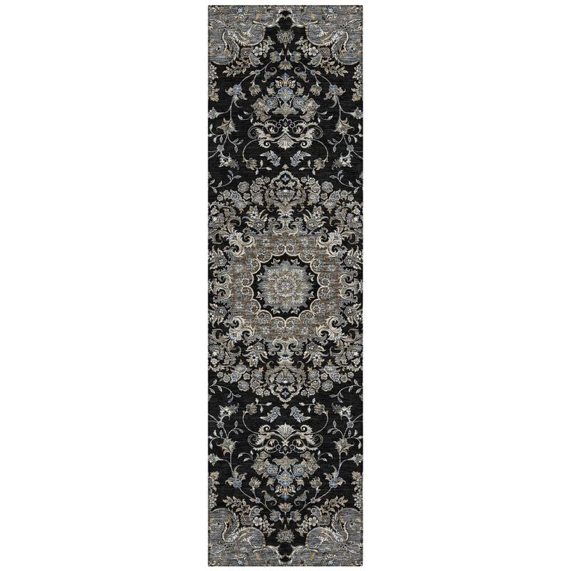 Machine Washable Indoor/ Outdoor Traditional Niko Chantille Rug