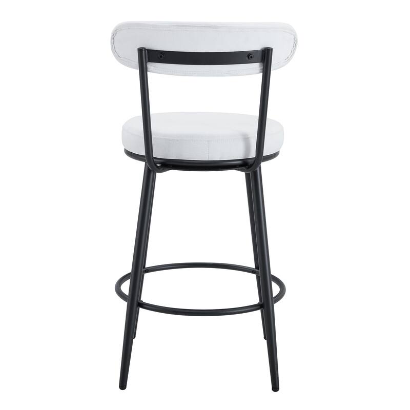 Fashionable and Comfortable - Two Sets of Ergonomic High Legged Bar Chairs, With Breathable Fabric Cushions .Pack two in one box
