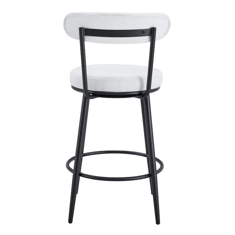 Fashionable and Comfortable - Two Sets of Ergonomic High Legged Bar Chairs,With White Fabric Cushions