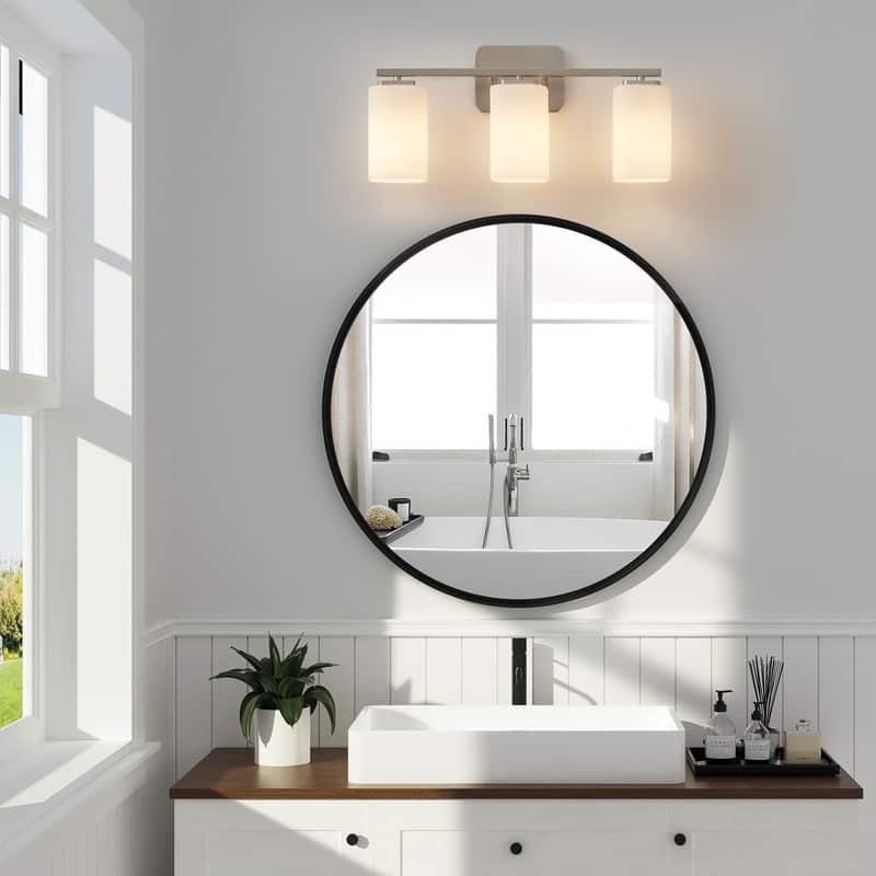KAWOTI W20.5" Frosted Glass Bathroom Vanity Light