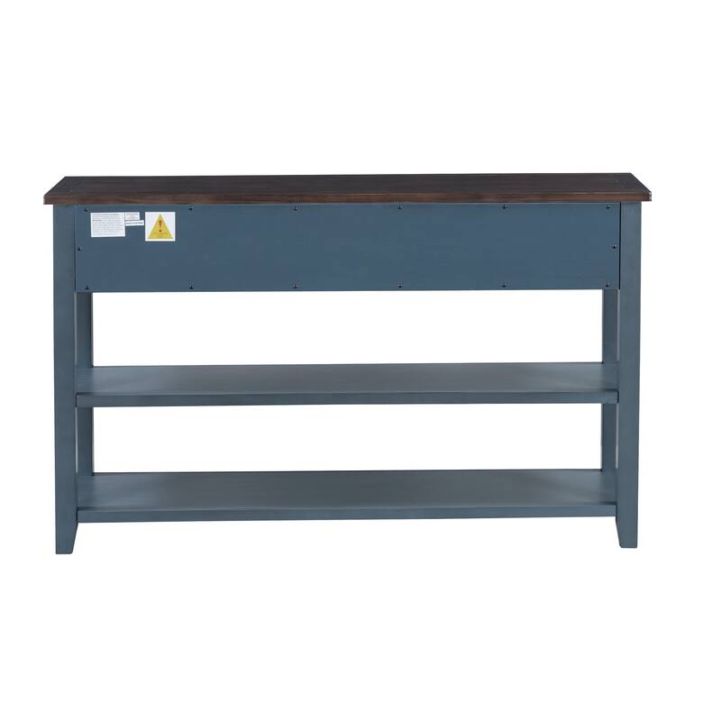 Console Table with Two Open Shelves
