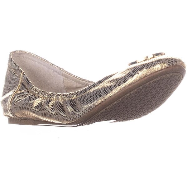 michael kors fulton flats gold