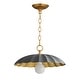 preview thumbnail 2 of 8, Maxim 18055 Primrose 16" Wide Pendant Dark Grey / Gold Leaf