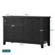 preview thumbnail 10 of 10, 47 inch Retro 6-Drawer Wooden Storage Dresser