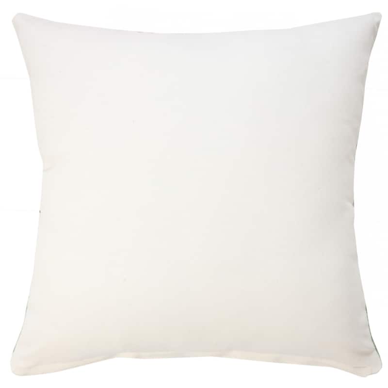 HomeRoots 20" Green And White Geometric Cotton Throw Pillow