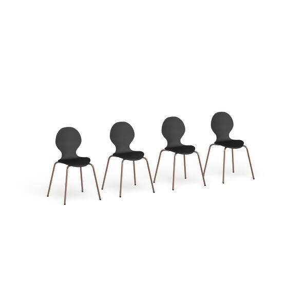 Shop Silver Orchid Thomsen Modern Bentwood Chair Set Of 4 18 W X 21 D X 35 H Overstock 11193053