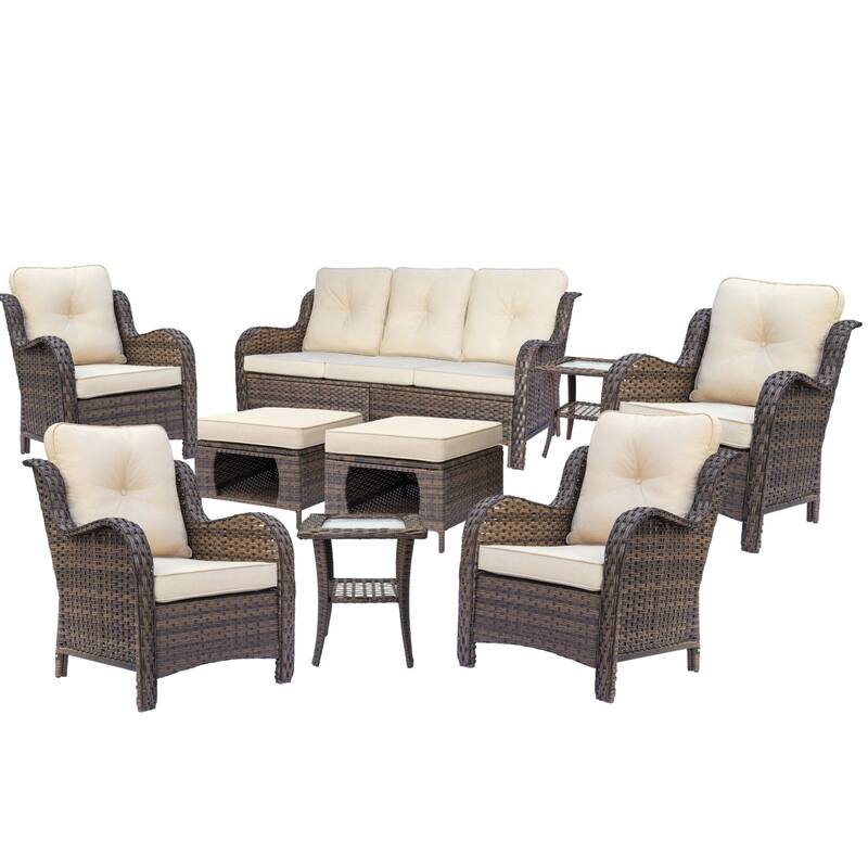 Outdoor Patio Furniture Set-Rattan Outdoor Furniture Set with Cushion
