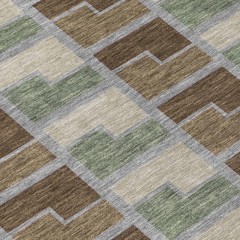 Machine Washable Indoor/ Outdoor Contemporary Kaylee Chantille Rug