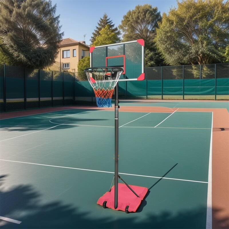 Portable Basketball Goal System w/Stable Base&Wheels,Height Adjustable