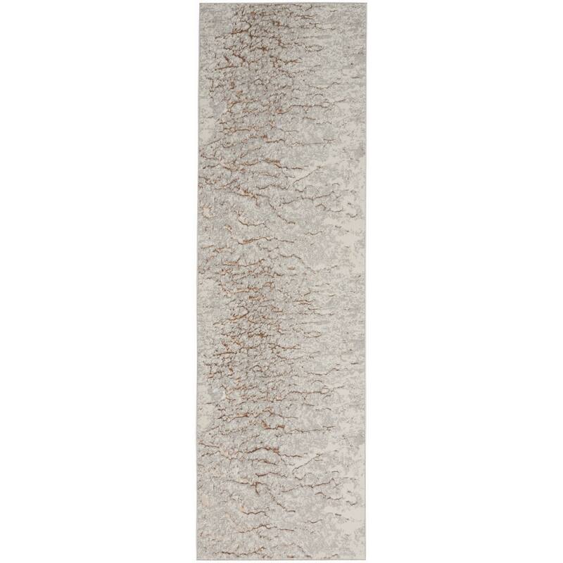Inspire Me Home Decor Metallic Chic Abstract Area Rug
