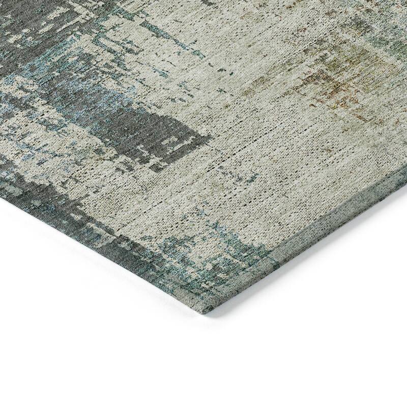 Machine Washable Indoor/ Outdoor Chantille Abstract Ombre Rug