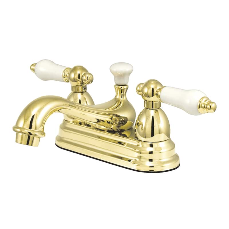 Kingston Brass Restoration 1.2 GPM Centerset Bathroom Faucet with - Polished Brass