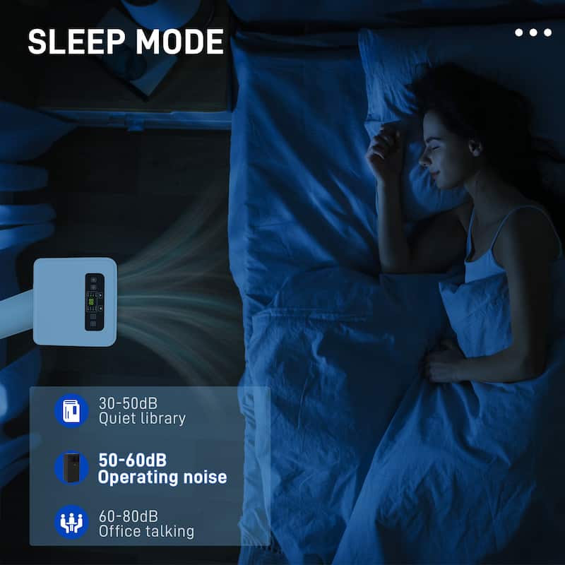 8000 BTU Portable Air Conditioner with Dehumidifier, 3-in-1 Room AC for Up to 345 Sq Ft, Remote, Timer