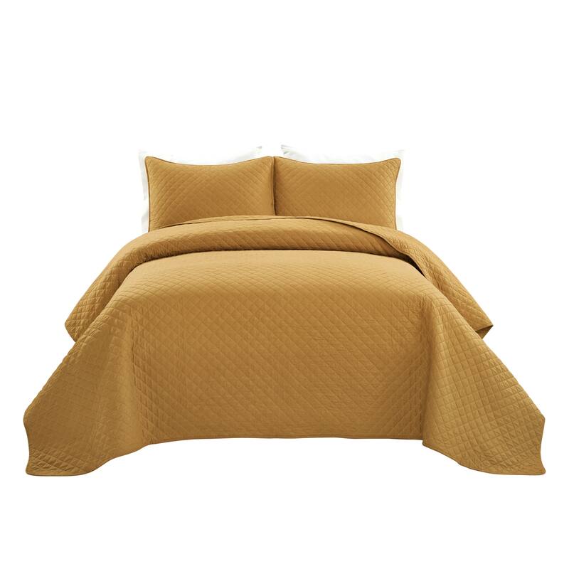 Copper Grove Balm Diamond Oversized Cotton 3-piece Quilt Set