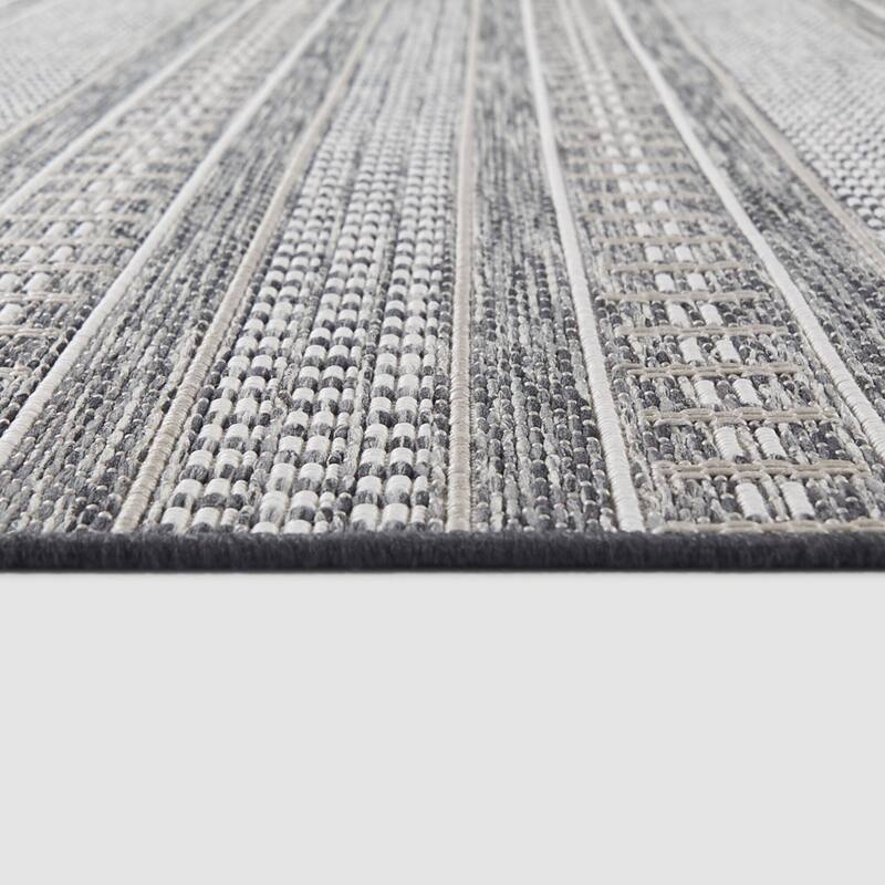 Cohen Checkered Stripe Indoor/Outdoor Area Rug