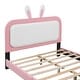 preview thumbnail 8 of 14, Upholstered Platform Bed with Bear Headboard and Footrest