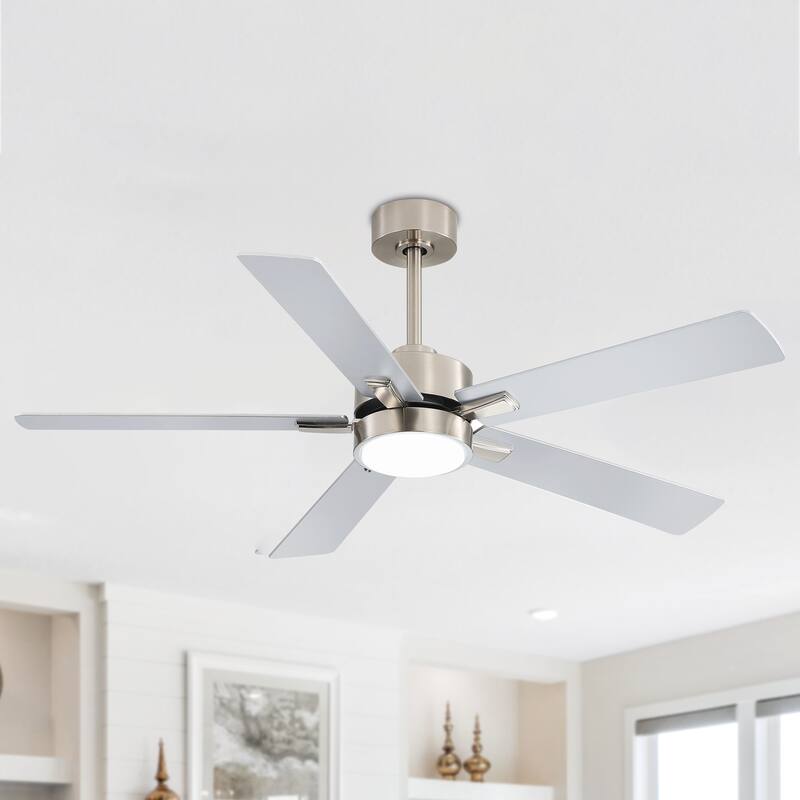 52-in Black Color-changing Indoor Chandelier Ceiling Fan with Light and Remote (5-Blade)