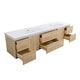 preview thumbnail 17 of 17, Prismella 60" 72" 84" Wall-Mount Double Sink Bathroom Vanity in Oak with Top