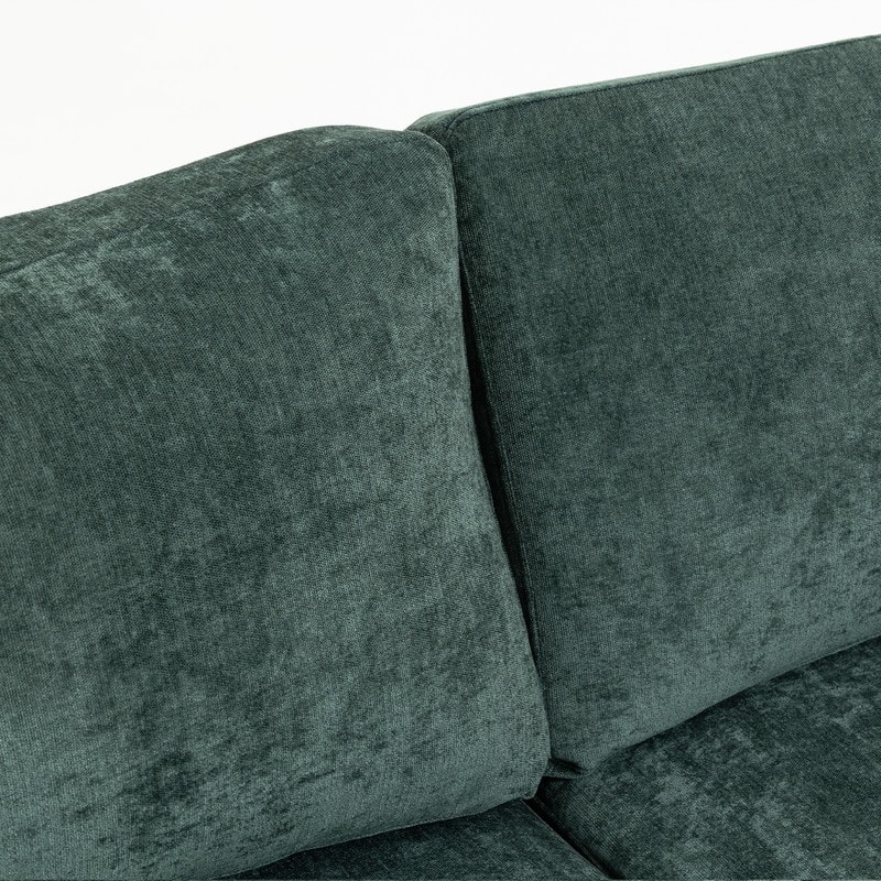 111.42" Chenille Upholstered Three Seater Sofa