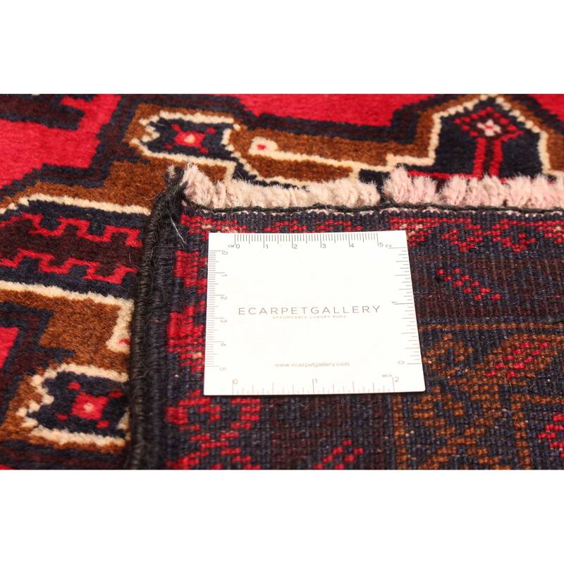 ECARPETGALLERY Hand-knotted Teimani Red Wool Rug - 3'8 x 6'9