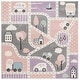 preview thumbnail 62 of 63, SAFAVIEH Carousel Kids Lumnie Neighborhood Rug 6'7" Square - Grey/Pink