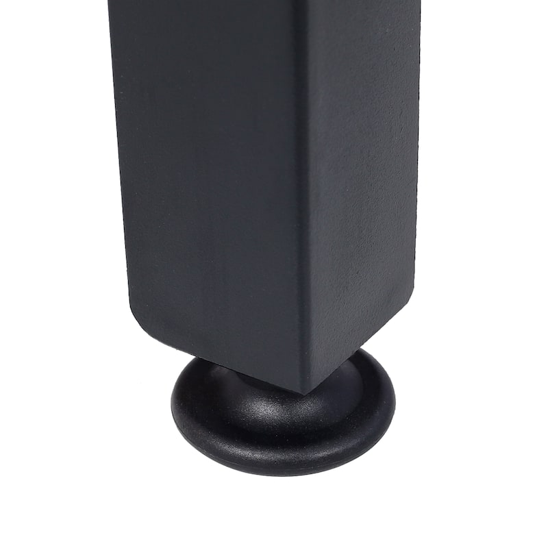 Anmytek Elevated Wooden Planter Box with Metal Legs, Weather Resistant Natural Wood, Adjustable Feet,Raised Garden Bed for Patio