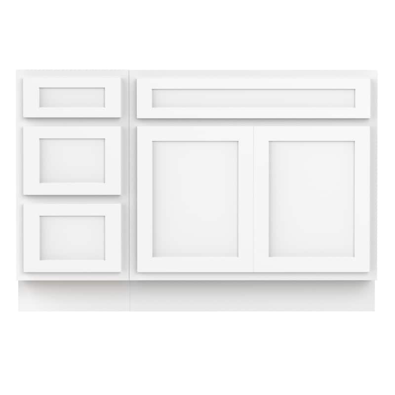 Vanity Art 45" Oak Freestanding Bathroom Vanity Cabinet without Top