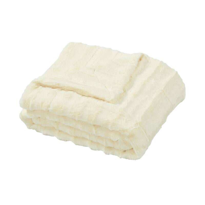 Oversized Derby Double Sided Fauxfur Throw
