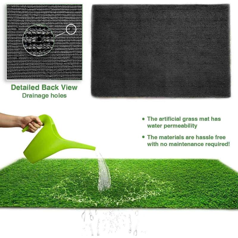 6FT x 10FT Artificial Turf for Dogs - Professional Large Outdoor Pet Lawn Mat with Drainage Holes - 6' x 7'