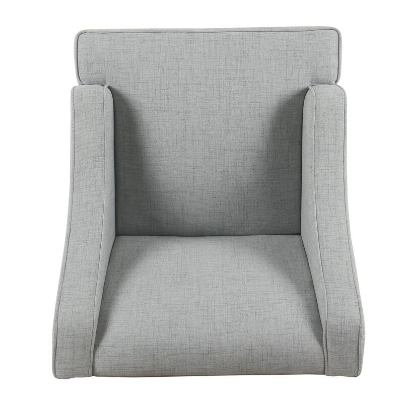 Porch & Den Lyric Light Blue Swoop Arm Accent Chair