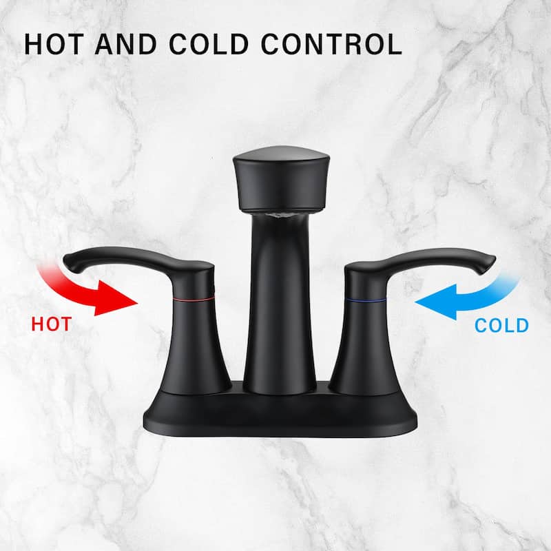 2 Handle Bathroom Sink Faucet with Pull Down Sprayer and Removable Aerator, Solid Brass Valve, Anti Fingerprint and Anti Rust