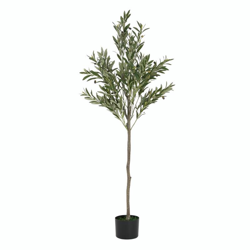 66" Artificial Olive Tree with Decorative Pot