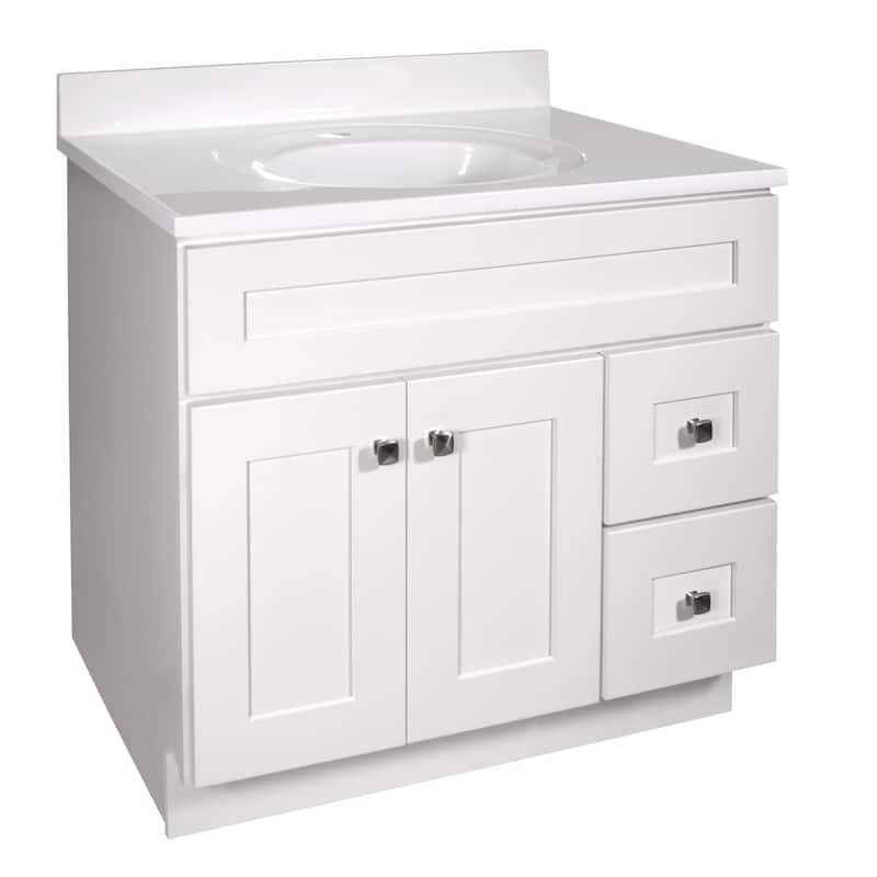 Design House 216259 Brookings 37" Free Standing Single Basin Vanity - White - Painted