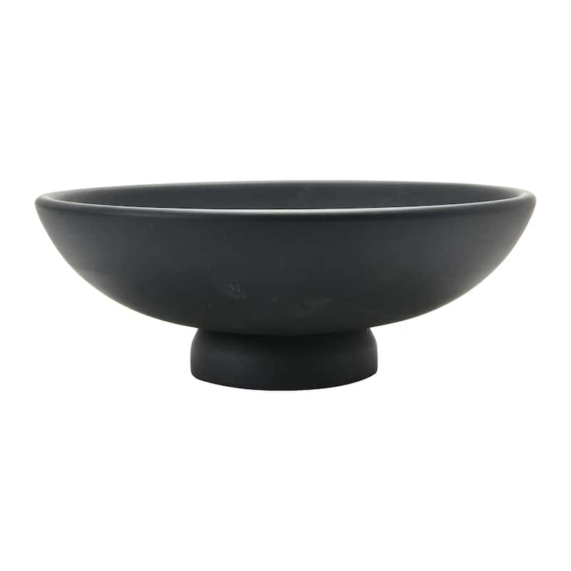 Mango Wood Footed Bowl - 12.0"L x 12.0"W x 4.5"H