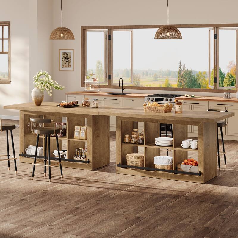 Kitchen Island with Storage, Counter Height Kitchen Island Table
