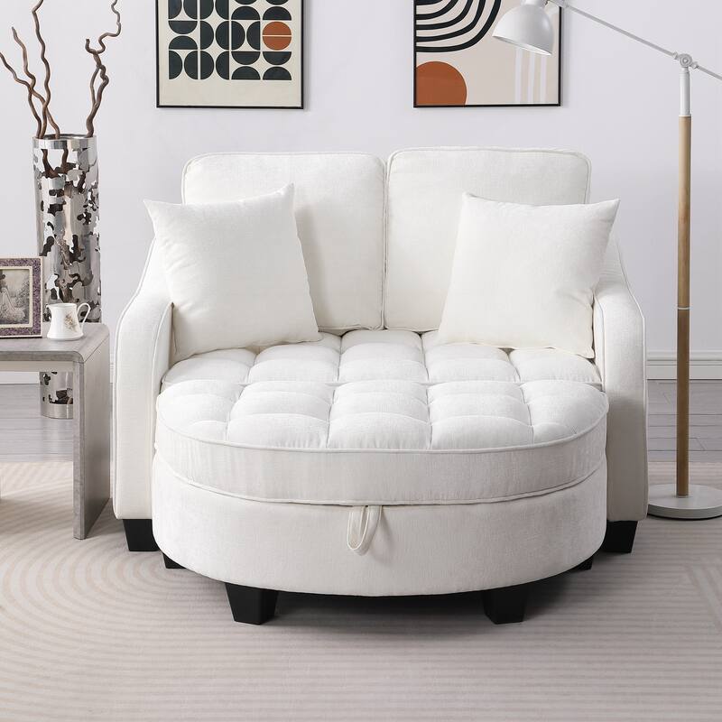 Sofa Comes with Two Small Throw Pillows, Suitable for Living Room and Bedroom