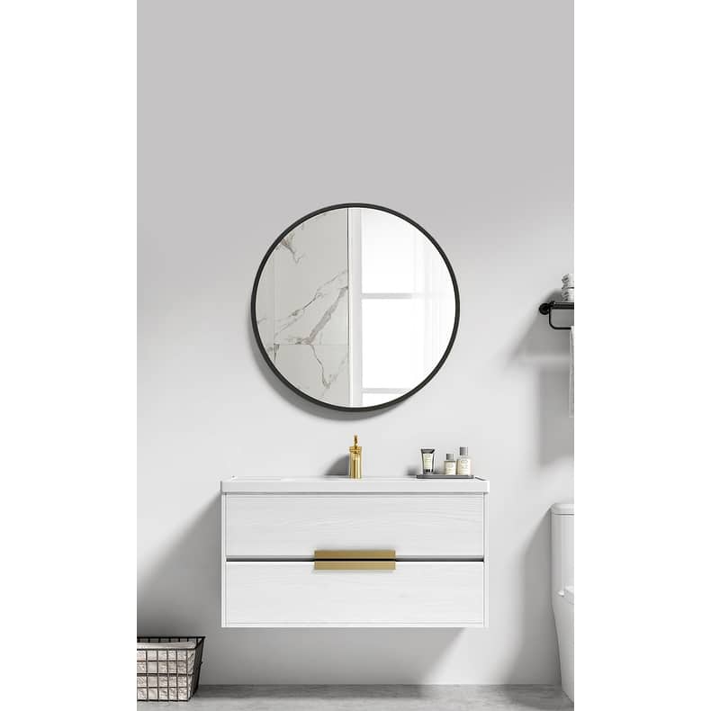 24x24 inch Framed Wall mount Bathroom Medicine Cabinet with Mirror