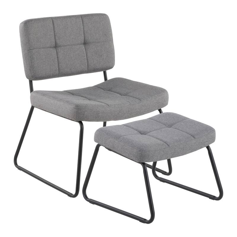 Strick & Bolton Lambert Lounge Chair and Ottoman Set