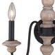 preview thumbnail 6 of 5, Georgetown 2 Light Gray Wood Farmhouse Candle Wall Sconce - 14-in W x 15.5-in H x 8.5-in D