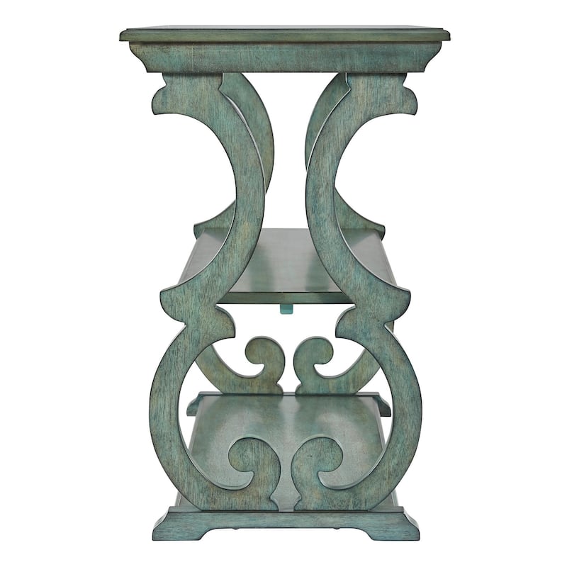 Lorraine Wood Scroll TV Stand Sofa Table by iNSPIRE Q Classic