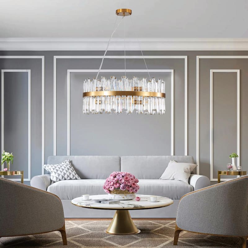 23.6-Inch Luxury Crystal Chandelier