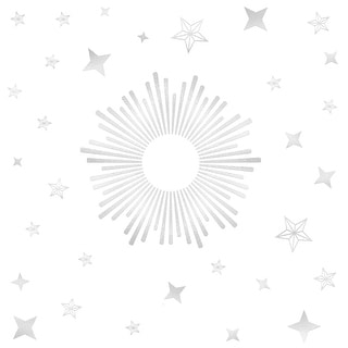 RoomMates Silver Sunburst Peel and Stick Decals With Circle Mirror