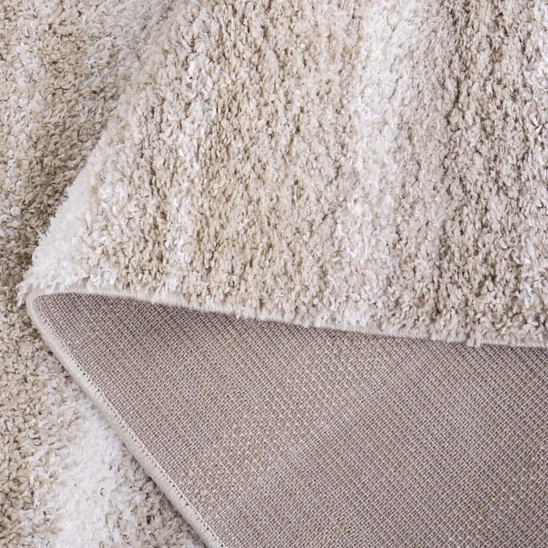 SAFAVIEH Border & Stripe Shag Hammy Modern 1.4-inch Thick - 2'2" x 8' Runner