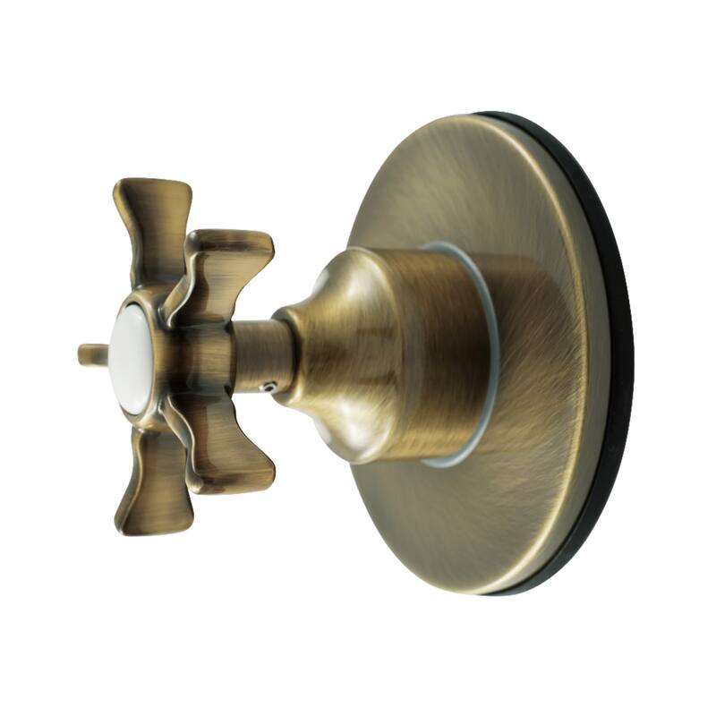 Hamilton Single-Handle Six-Way Diverter Valve with Round Trim Kit - Antique Brass