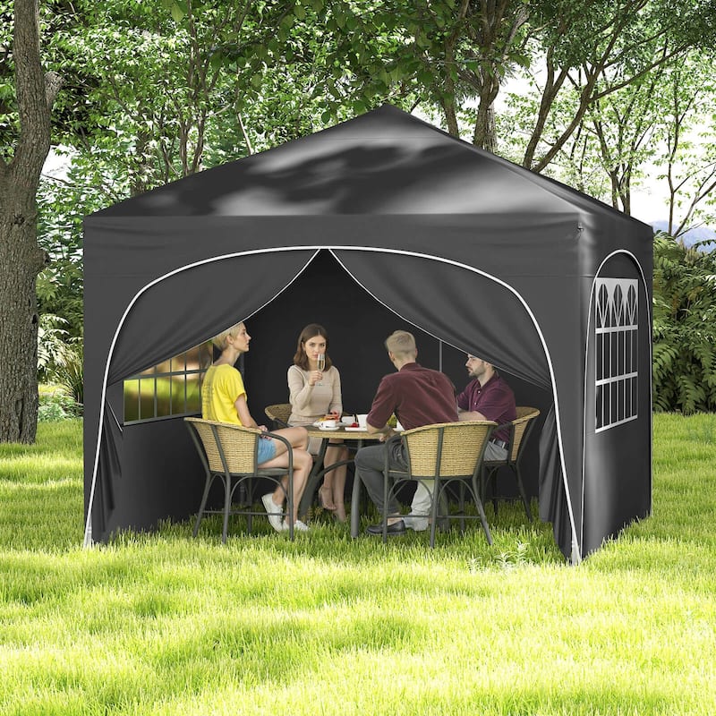 Costway 10 X 10 FT Pop up Canopy Tent Outdoor Easy Setup Sunshade with - See Details