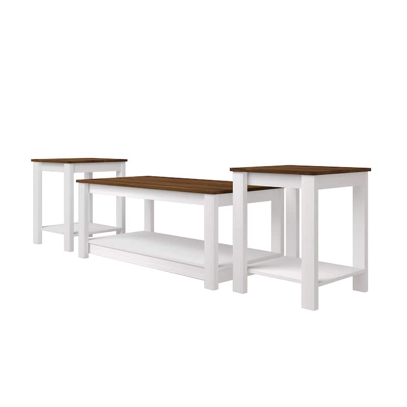 CraftPorch Classic 3- Pieces Coffee Table Set