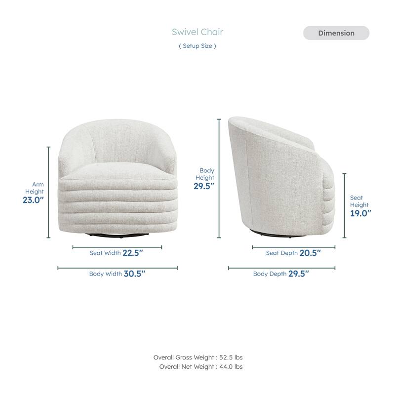 Batraw Chenille Swivel Chair